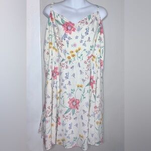 NWT Old Navy Ivory Floral Spaghetti Strap Dress XXL